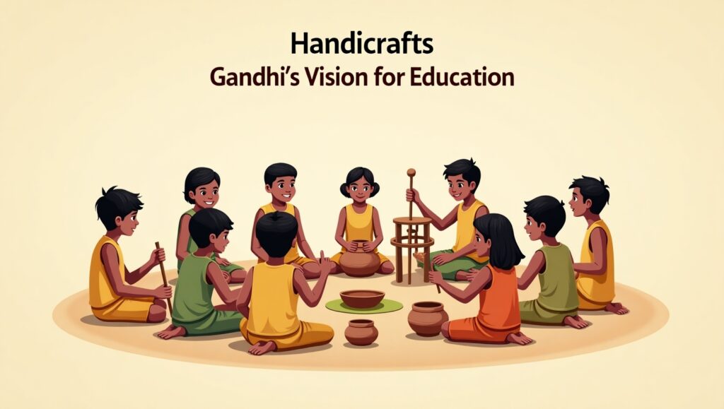 Gandhiji education philosophy, handicrafts in Gandhian education