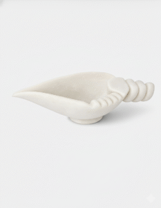 1 Elegant & Luxurious Marble Shell Bowl – Handcrafted Scalloped Decorative Dish | Subyaas