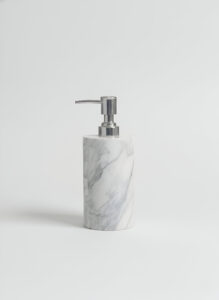Exquisite Italian Carrara Marble Bathroom Dispenser – Handcrafted Luxury 1pc | Subyaas