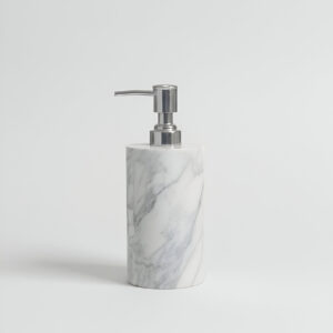 Exquisite Italian Carrara Marble Bathroom Dispenser – Handcrafted Luxury 1pc | Subyaas