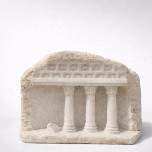 Ancient Greek Miniature Marble Temple Facade | Luxury Classical Décor – Subyaas