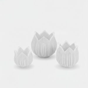 Subyaas Lotus Blossom Candle Holder | Handcrafted Luxury Decorative Candle Stand for Organic Modern & Vintage Home Décor