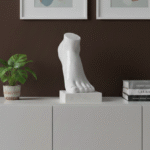 Roman-inspired marble foot statue by Subyaas, museum-style classical sculpture for luxury home décor, handcrafted from natural marble