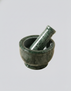 Natural Green Marble Mortar Pestle Set | Traditional Stone Grinder