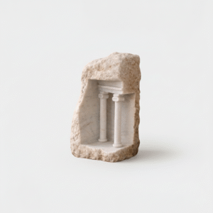 Matthew Simmonds–Inspired Antique Hand-Carved Marble Sculpture | Architectural Fragment–Style Luxury Décor